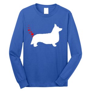 Funny Welsh Corgi Dog Owner Valentines Day Heart Farts Gift Long Sleeve Shirt