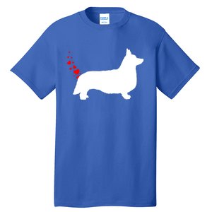 Funny Welsh Corgi Dog Owner Valentines Day Heart Farts Gift Tall T-Shirt