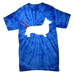 Funny Welsh Corgi Dog Owner Valentines Day Heart Farts Gift Tie-Dye T-Shirt