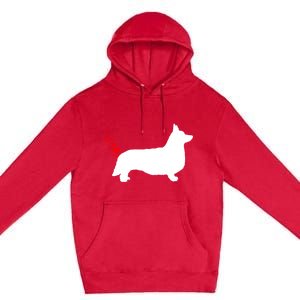 Funny Welsh Corgi Dog Owner Valentines Day Heart Farts Gift Premium Pullover Hoodie