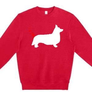 Funny Welsh Corgi Dog Owner Valentines Day Heart Farts Gift Premium Crewneck Sweatshirt