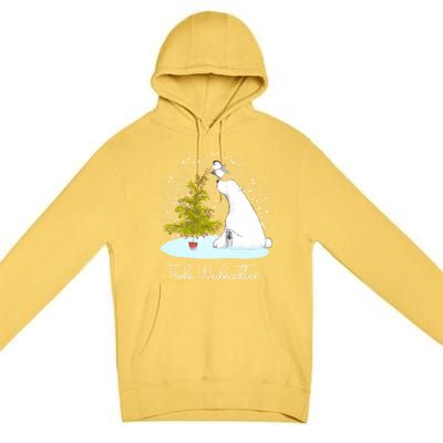 Frohe Weihnachten Cute Polar Bear Penguin Christmas Meaningful Gift Premium Pullover Hoodie