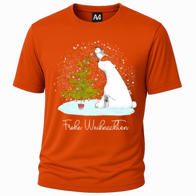 Frohe Weihnachten Cute Polar Bear Penguin Christmas Meaningful Gift Cooling Performance Crew T-Shirt