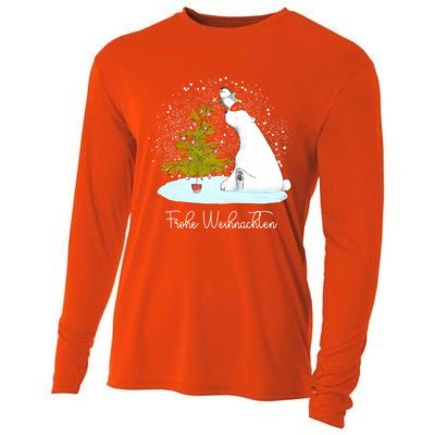 Frohe Weihnachten Cute Polar Bear Penguin Christmas Meaningful Gift Cooling Performance Long Sleeve Crew