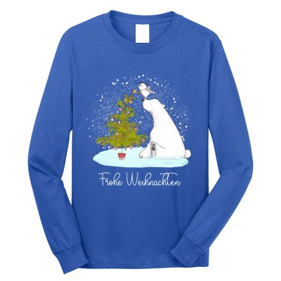 Frohe Weihnachten Cute Polar Bear Penguin Christmas Meaningful Gift Long Sleeve Shirt