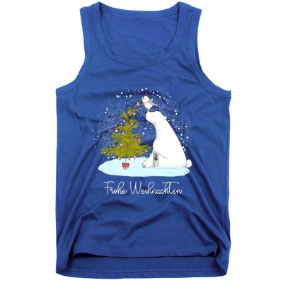 Frohe Weihnachten Cute Polar Bear Penguin Christmas Meaningful Gift Tank Top