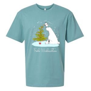 Frohe Weihnachten Cute Polar Bear Penguin Christmas Meaningful Gift Sueded Cloud Jersey T-Shirt