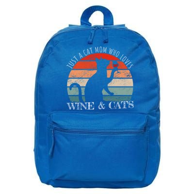 Funny Wine Cats Saying And Cat Mom Gift 16 in Basic Backpack