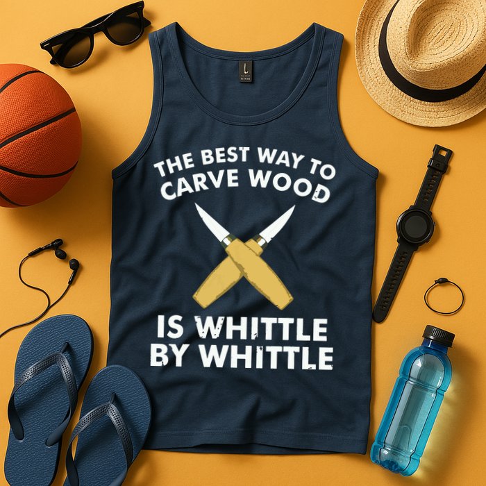 Funny Wood Carving Whittling Woodworking Carpenter Tools Tank Top