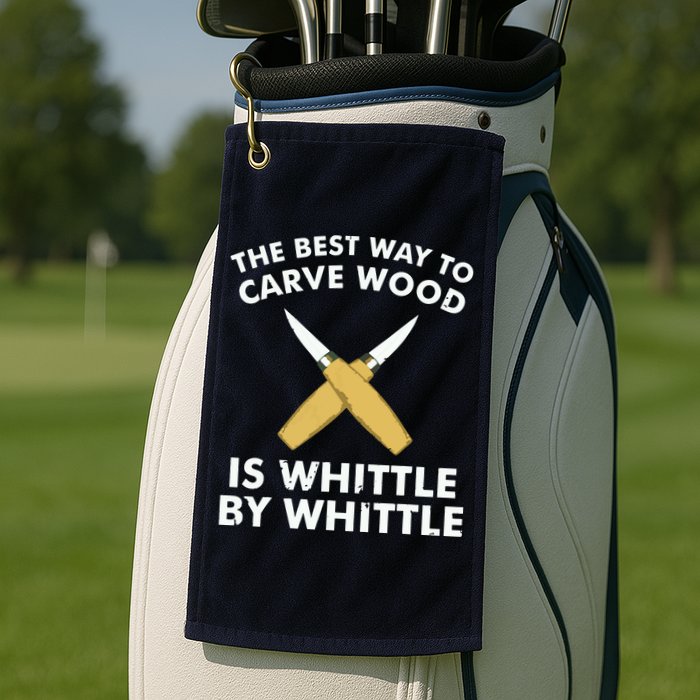 Funny Wood Carving Whittling Woodworking Carpenter Tools Golf Towel