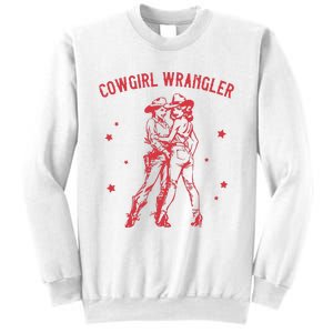 Funny Western Cowgirl Wrangler Lesbian Queer Pride Month Sweatshirt