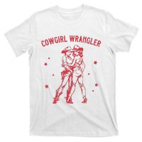 Funny Western Cowgirl Wrangler Lesbian Queer Pride Month T-Shirt