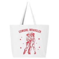 Funny Western Cowgirl Wrangler Lesbian Queer Pride Month 25L Jumbo Tote