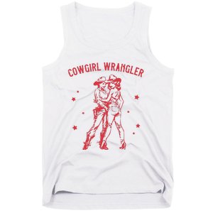 Funny Western Cowgirl Wrangler Lesbian Queer Pride Month Tank Top