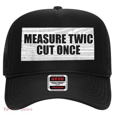 Funny Woodworking Contractor Men Woodworker Gift High Crown Mesh Back Trucker Hat