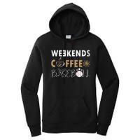 Funny Weekends Coffee and Baseball, Baseball Lovers Funny Women's Pullover Hoodie