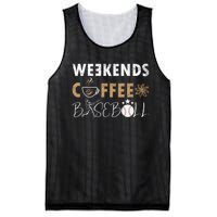 Funny Weekends Coffee and Baseball, Baseball Lovers Funny Mesh Reversible Basketball Jersey Tank