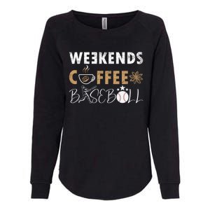 Funny Weekends Coffee and Baseball, Baseball Lovers Funny Womens California Wash Sweatshirt