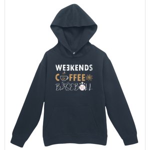 Funny Weekends Coffee and Baseball, Baseball Lovers Funny Urban Pullover Hoodie