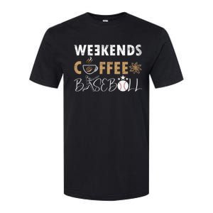 Funny Weekends Coffee and Baseball, Baseball Lovers Funny Softstyle CVC T-Shirt