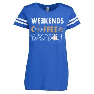 Funny Weekends Coffee and Baseball, Baseball Lovers Funny Enza Ladies Jersey Football T-Shirt