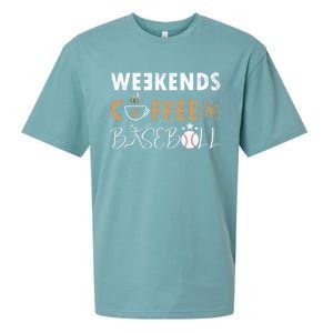 Funny Weekends Coffee and Baseball, Baseball Lovers Funny Sueded Cloud Jersey T-Shirt