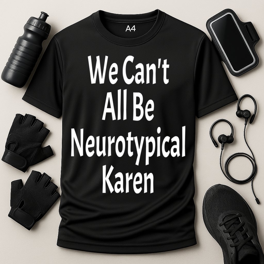 Funny We Can't All Be Neurotypical Karen Adhd Autism Saying Gift Cooling Performance Crew T-Shirt