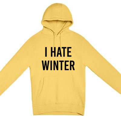 Funny Winter Cool Gift I Hate The Cold I Hate Winter Cool Gift Premium Pullover Hoodie