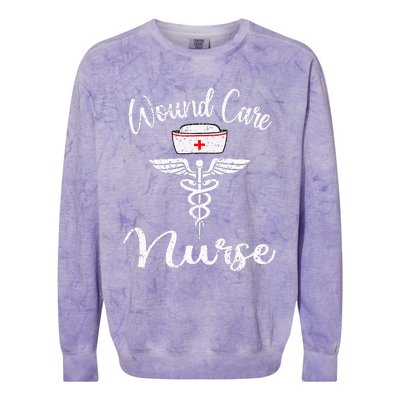 Funny Wound Care Nurse Nursing Wound Ostomy Nurse Gift Colorblast Crewneck Sweatshirt