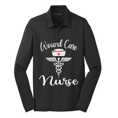 Funny Wound Care Nurse Nursing Wound Ostomy Nurse Gift Silk Touch Performance Long Sleeve Polo