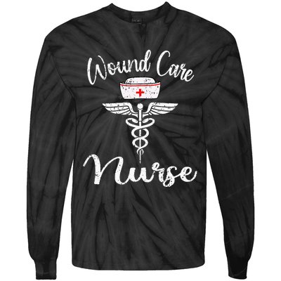 Funny Wound Care Nurse Nursing Wound Ostomy Nurse Gift Tie-Dye Long Sleeve Shirt