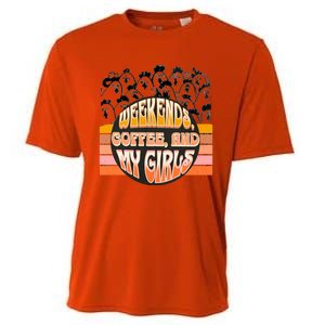 Fun Weekends Coffee And My Chicken Tee For Woman Gift Cooling Performance Crew T-Shirt