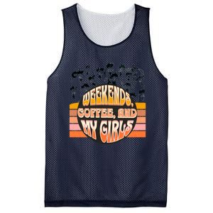 Fun Weekends Coffee And My Chicken Tee For Woman Gift Mesh Reversible Basketball Jersey Tank