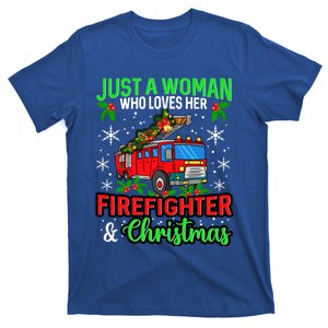 Firefighter Wife Christmas Fire Friend Firetruck Great Gift T-Shirt