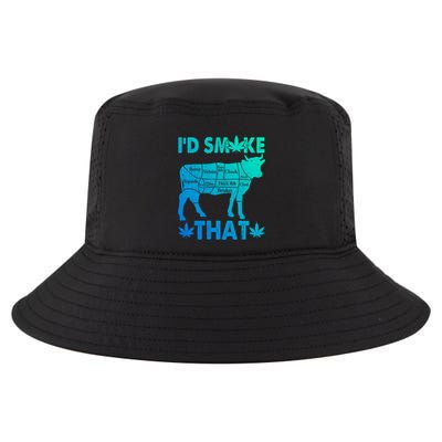 Funny Weed Chef Butcher Smoke Marijuana Beef Funny Dad Gift Cool Comfort Performance Bucket Hat