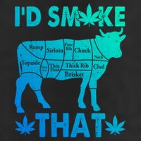 Funny Weed Chef Butcher Smoke Marijuana Beef Funny Dad Gift 7 Panel Mesh Trucker Snapback Hat