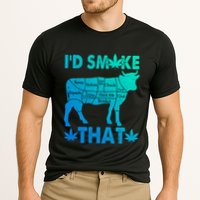 Funny Weed Chef Butcher Smoke Marijuana Beef Funny Dad Gift Cooling Performance Crew T-Shirt