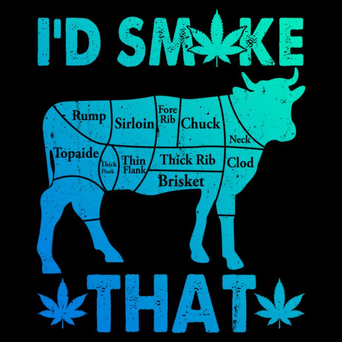 Funny Weed Chef Butcher Smoke Marijuana Beef Funny Dad Gift Impact Tech Backpack