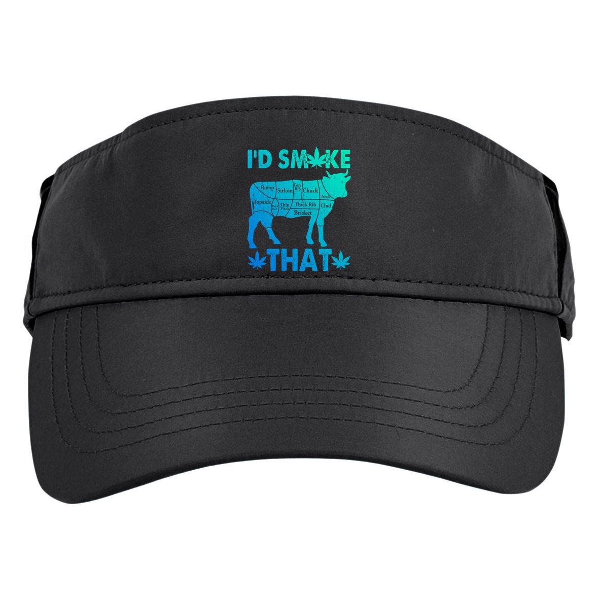 Funny Weed Chef Butcher Smoke Marijuana Beef Funny Dad Gift Adult Drive Performance Visor