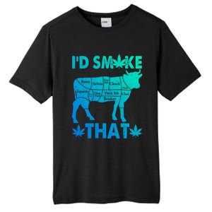 Funny Weed Chef Butcher Smoke Marijuana Beef Funny Dad Gift Tall Fusion ChromaSoft Performance T-Shirt