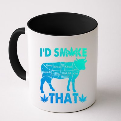 Funny Weed Chef Butcher Smoke Marijuana Beef Funny Dad Gift Mug
