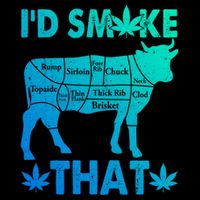 Funny Weed Chef Butcher Smoke Marijuana Beef Funny Dad Gift Drawstring Bag