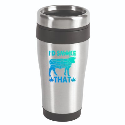 Funny Weed Chef Butcher Smoke Marijuana Beef Funny Dad Gift 16oz Travel Tumbler