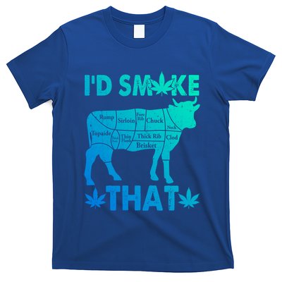 Funny Weed Chef Butcher Smoke Marijuana Beef Funny Dad Gift T-Shirt
