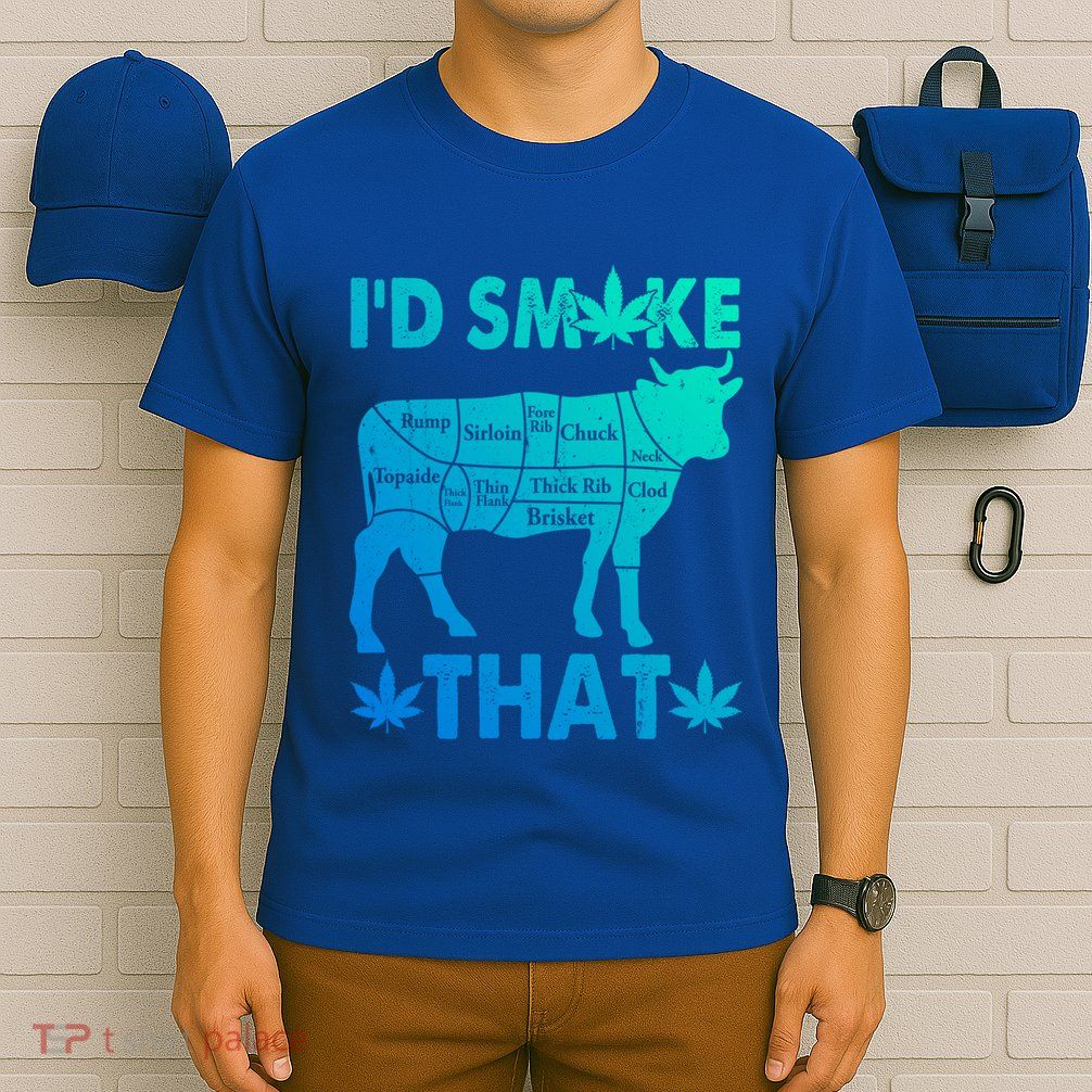 Funny Weed Chef Butcher Smoke Marijuana Beef Funny Dad Gift T-Shirt