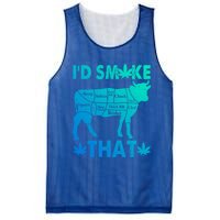 Funny Weed Chef Butcher Smoke Marijuana Beef Funny Dad Gift Mesh Reversible Basketball Jersey Tank