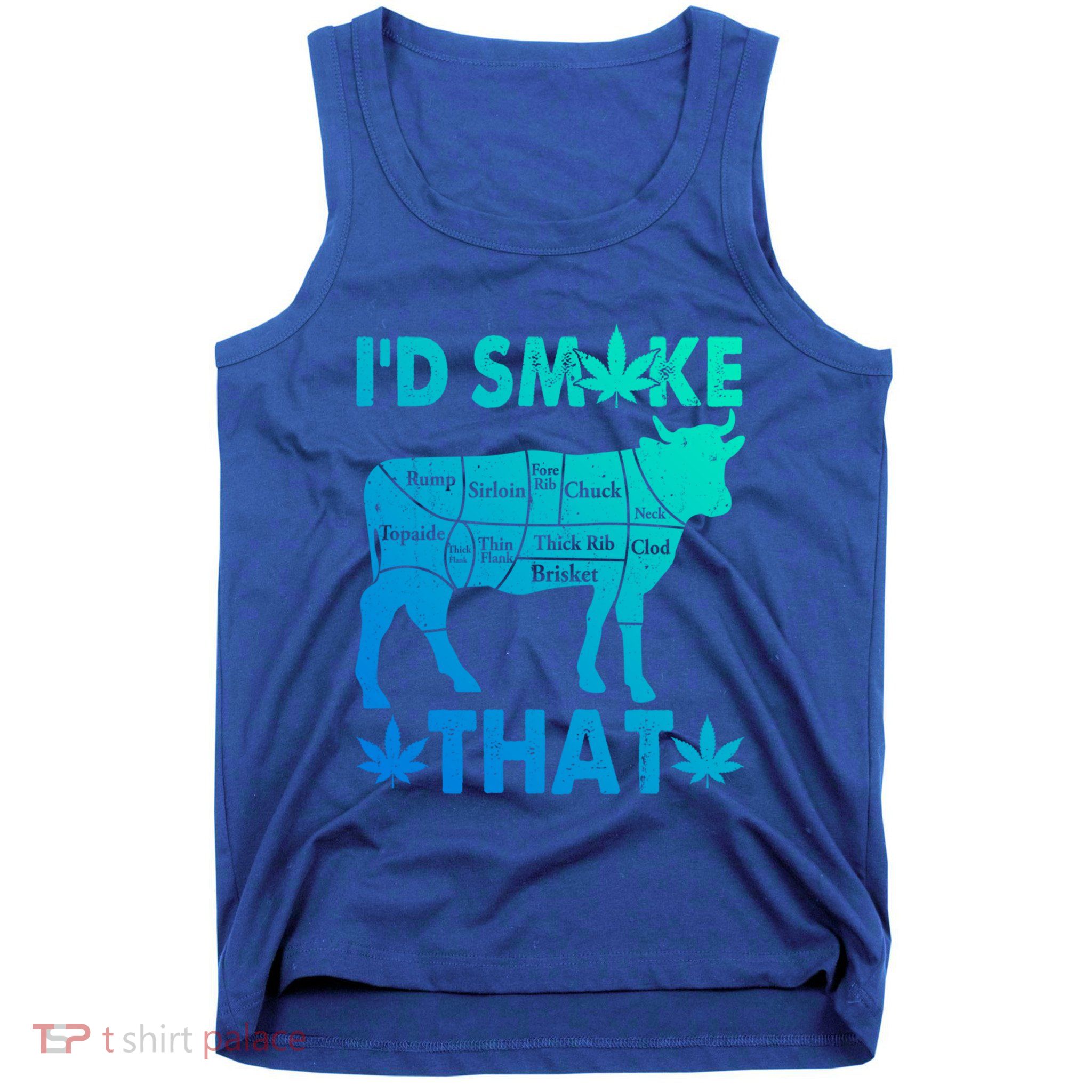 Funny Weed Chef Butcher Smoke Marijuana Beef Funny Dad Gift Tank Top
