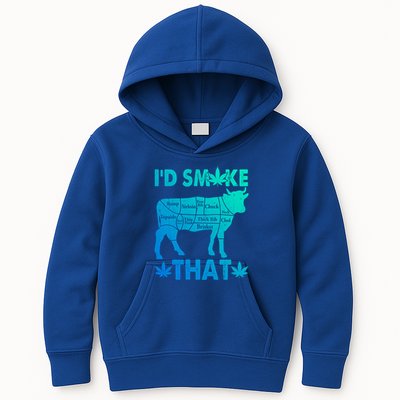 Funny Weed Chef Butcher Smoke Marijuana Beef Funny Dad Gift Kids Hoodie