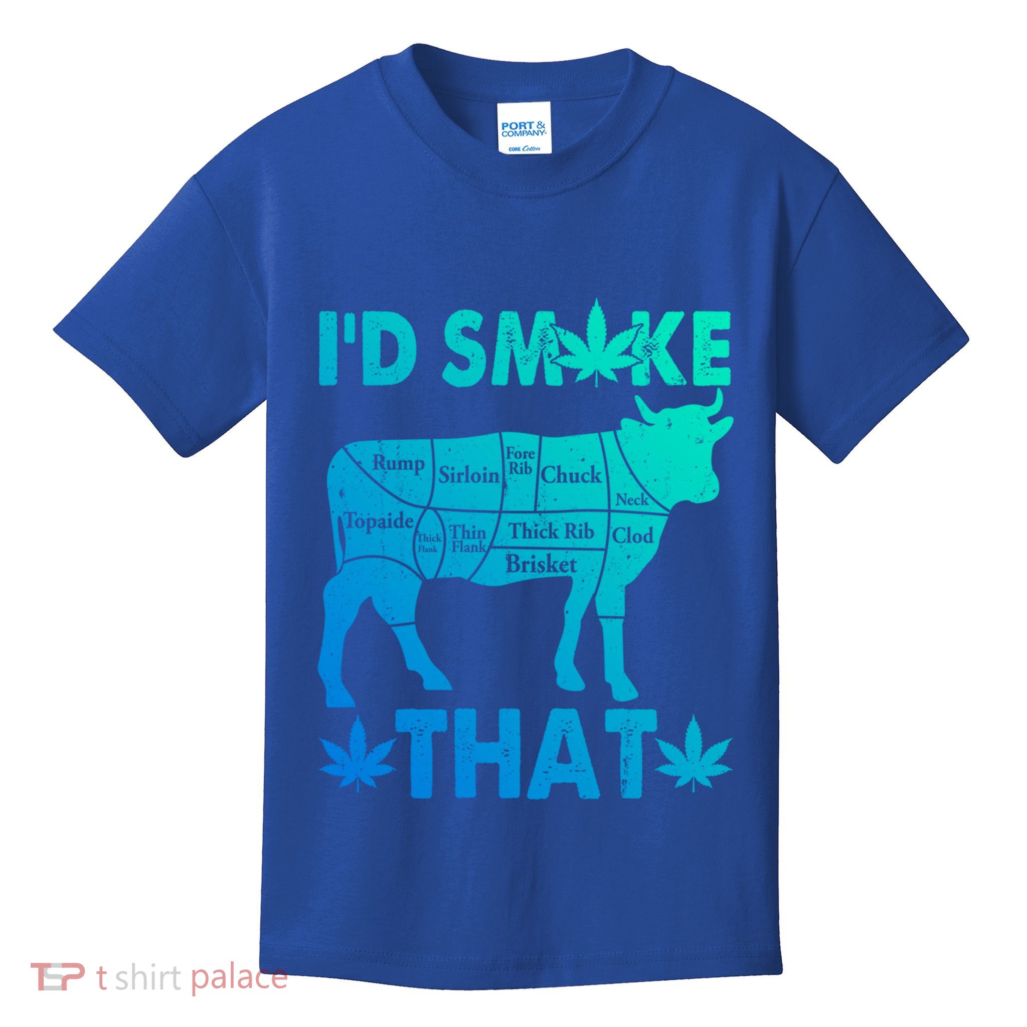 Funny Weed Chef Butcher Smoke Marijuana Beef Funny Dad Gift Kids T-Shirt