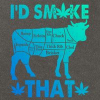 Funny Weed Chef Butcher Smoke Marijuana Beef Funny Dad Gift Cotton Canvas Backpack